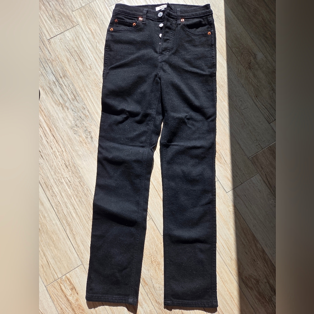 Re/Done Black High-Rise Jeans – Size 27